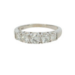 Sachs Reisman 14 Karat White Gold 5 Round Diamond Ring