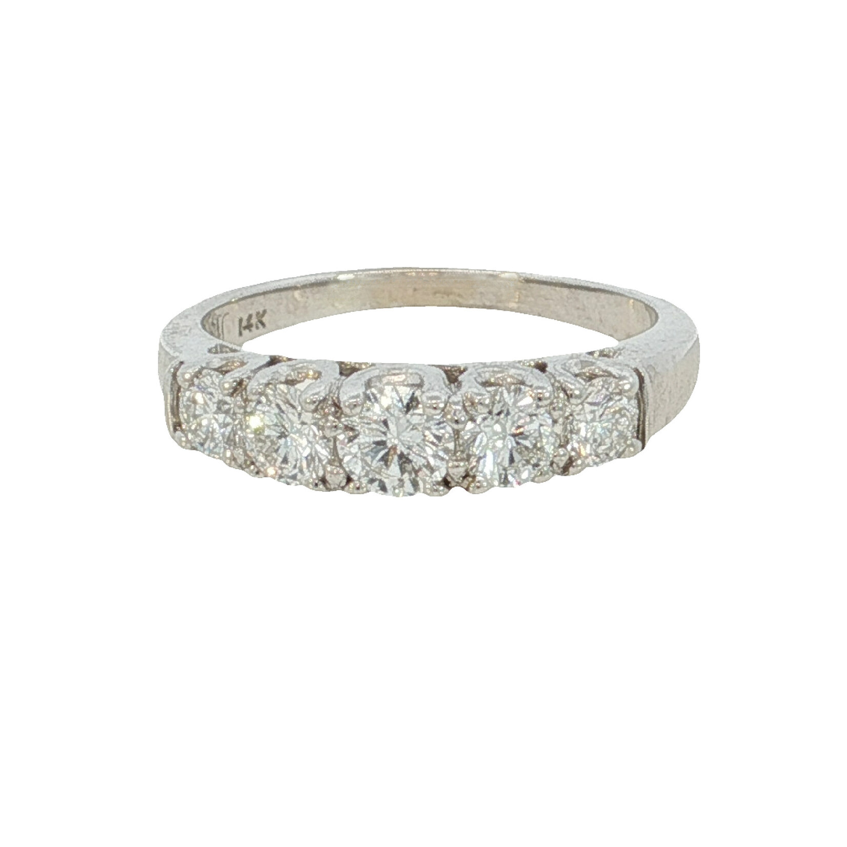 Sachs Reisman 14 Karat White Gold 5 Round Diamond Ring