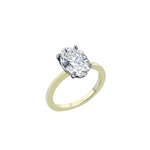 Zeghani 14 Karat White Gold Solitaire Engagement Ring