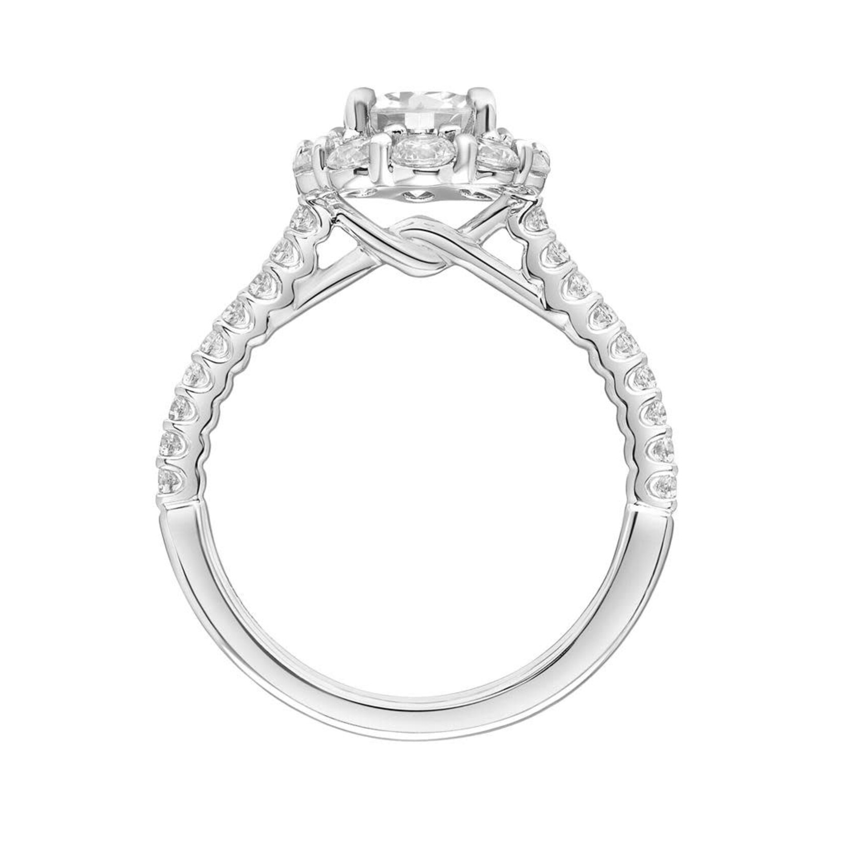 Art Carved Classic Oval Halo Engagement Ring