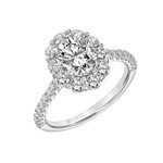 Art Carved Classic Oval Halo Engagement Ring