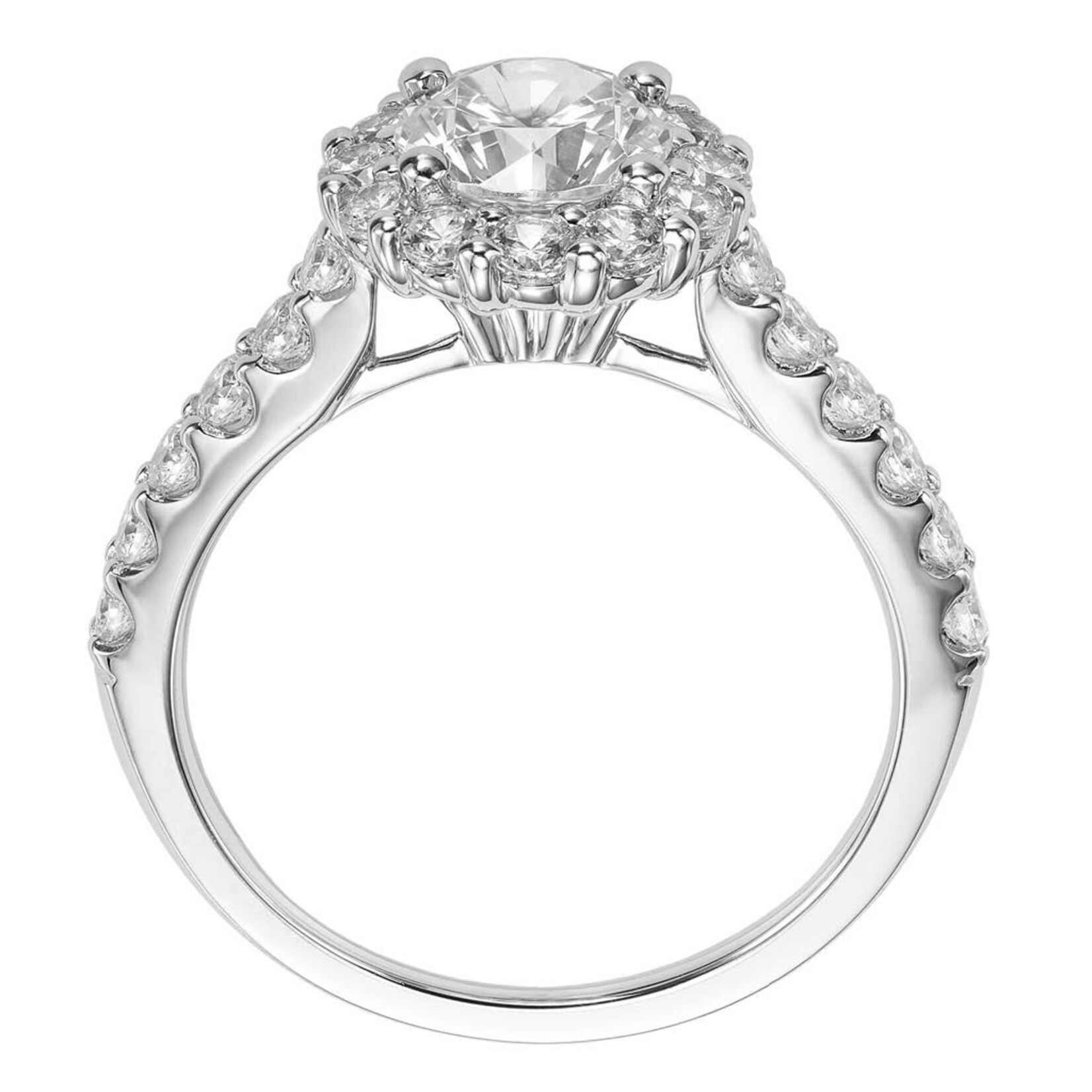 Art Carved Classic Round Halo Engagement Ring