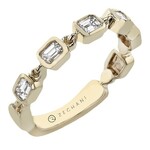 Zeghani Zeghani 14 Karat Gold Emerald Cut Diamond Ring