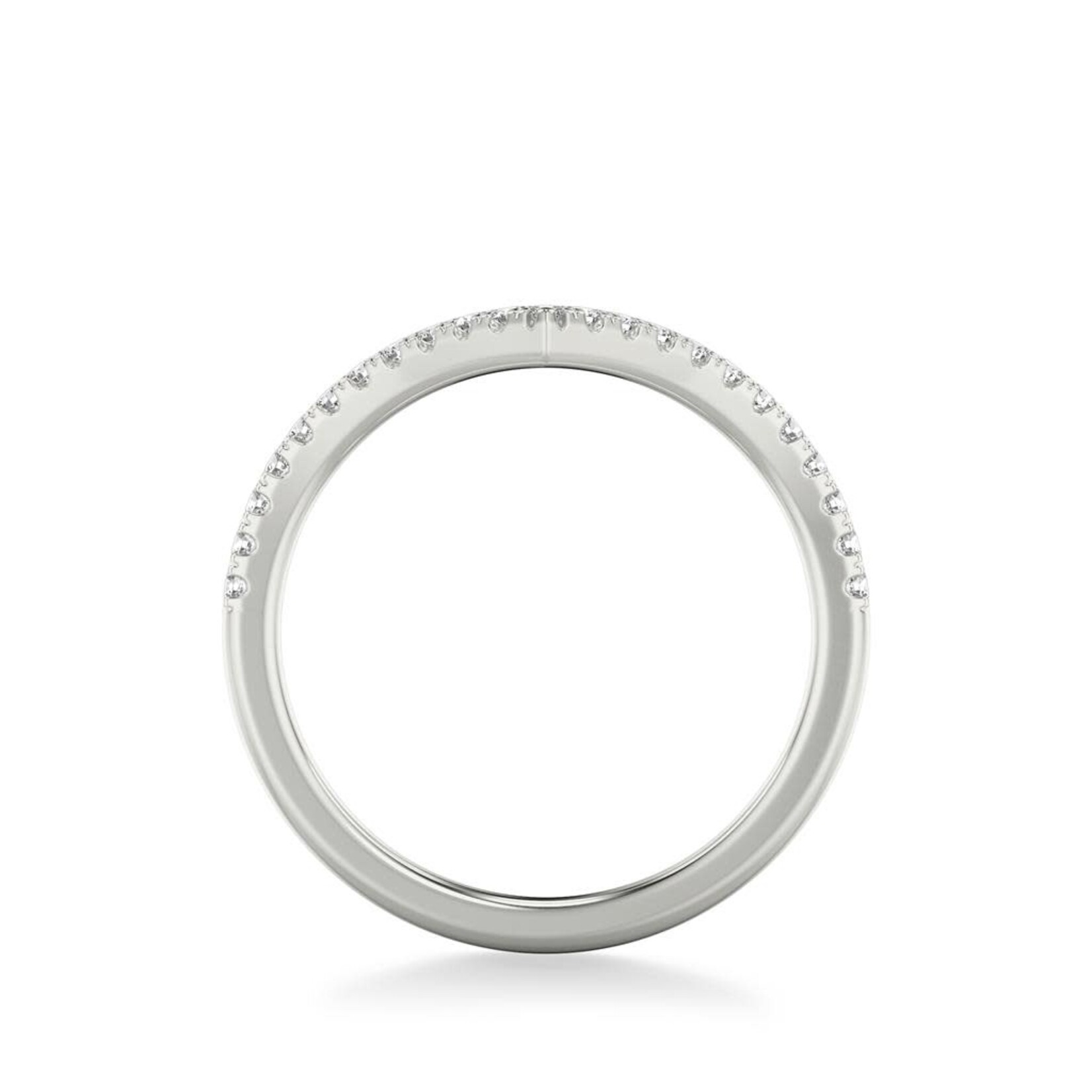 Art Carved V-Shaped Diamond Wedding Ring