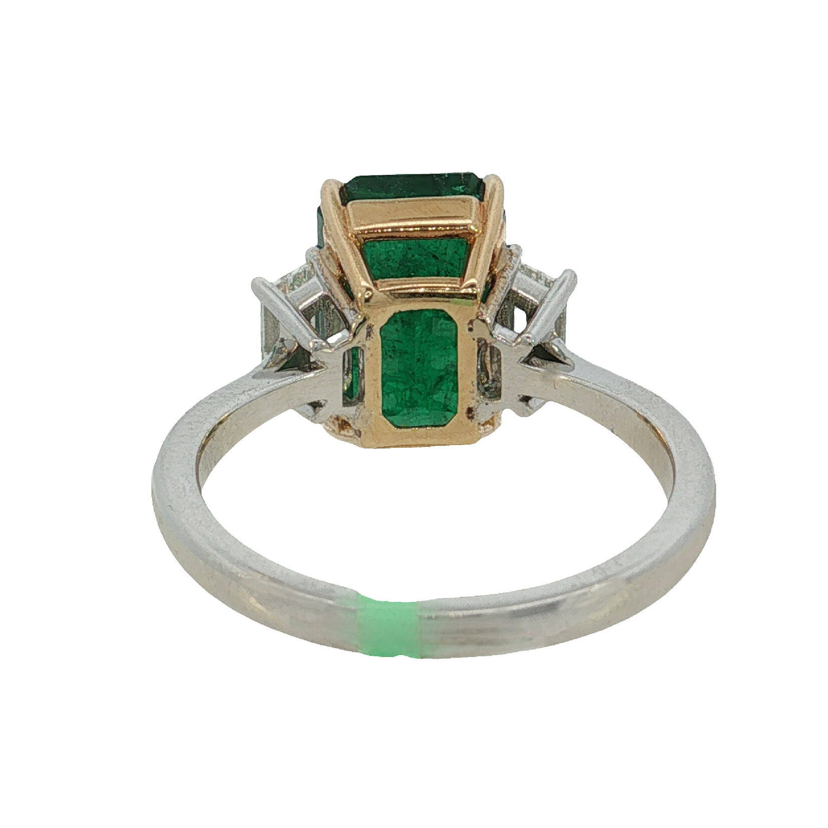 David Kord 18 Karat White Gold Emerald and Diamond Ring