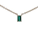 18 Karat Yellow Gold Natural Emerald Pendant