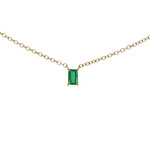 18 Karat Yellow Gold Natural Emerald Pendant