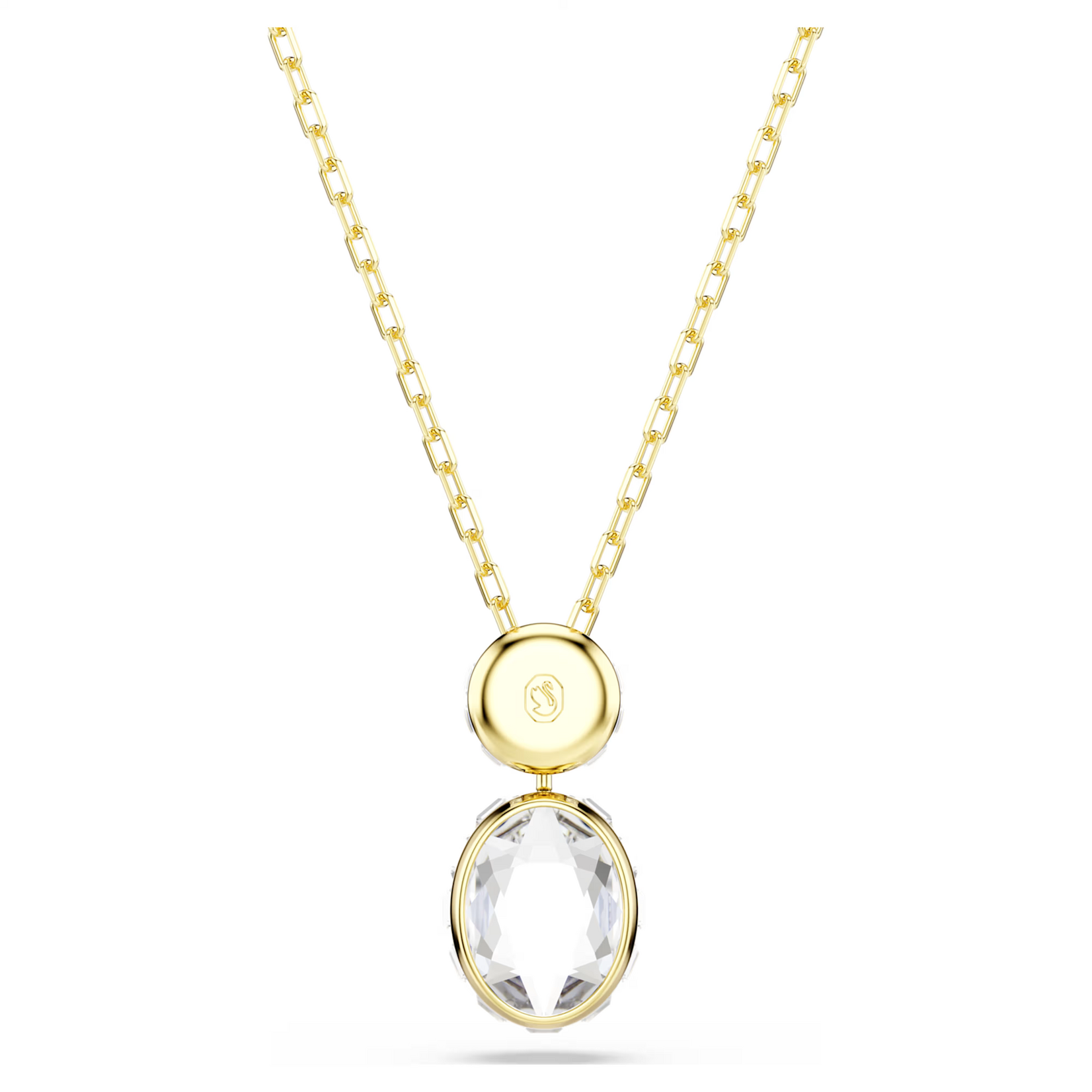 Swarovski Chroma pendant, Mixed cuts, Multicolored, Gold-tone plated