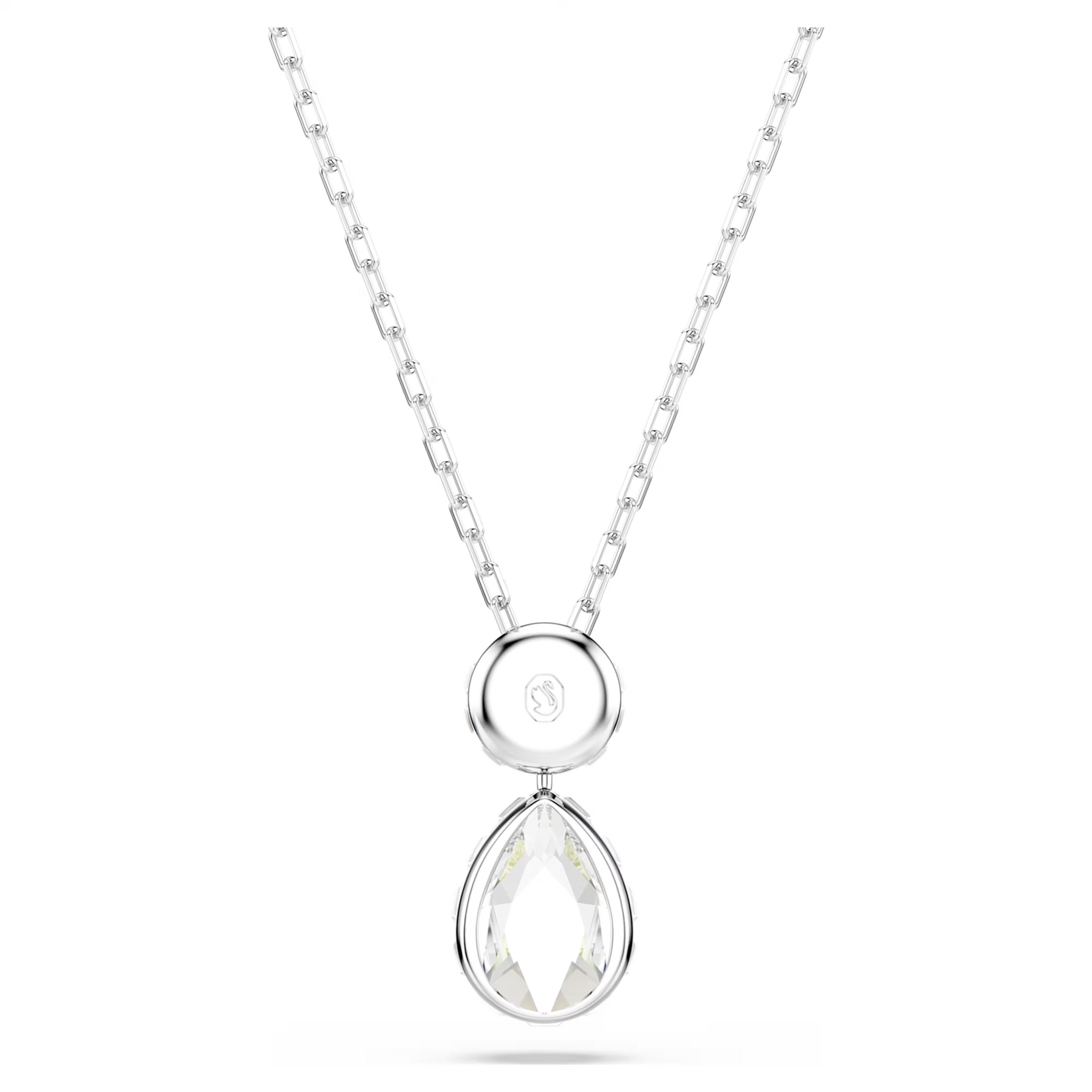 Swarovski Chroma pendant, Mixed cuts, Multicolored, Rhodium plated