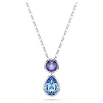 Swarovski Chroma pendant, Mixed cuts, Multicolored, Rhodium plated