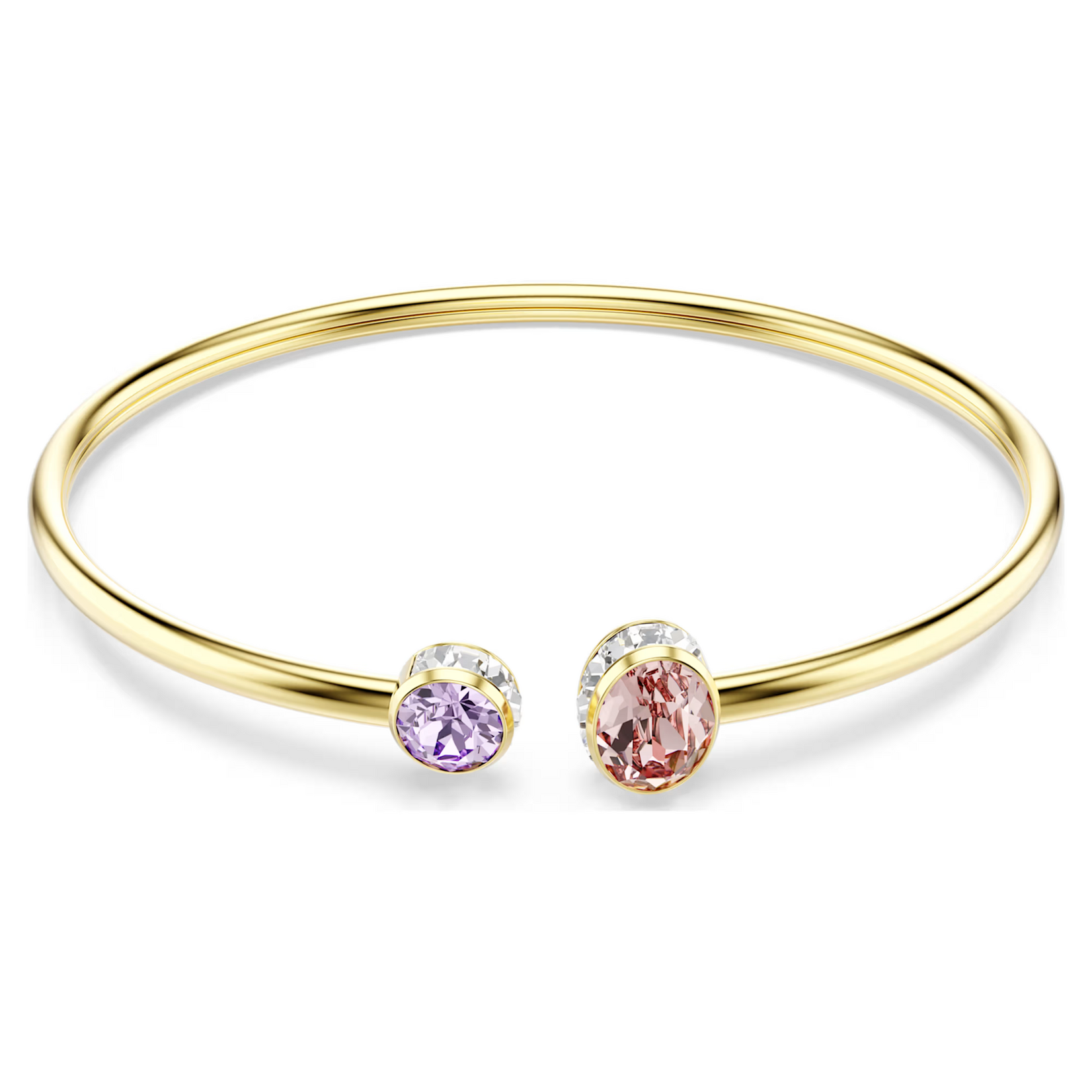 Swarovski Chroma bangle Mixed cuts, Multicolored, Gold-tone plated