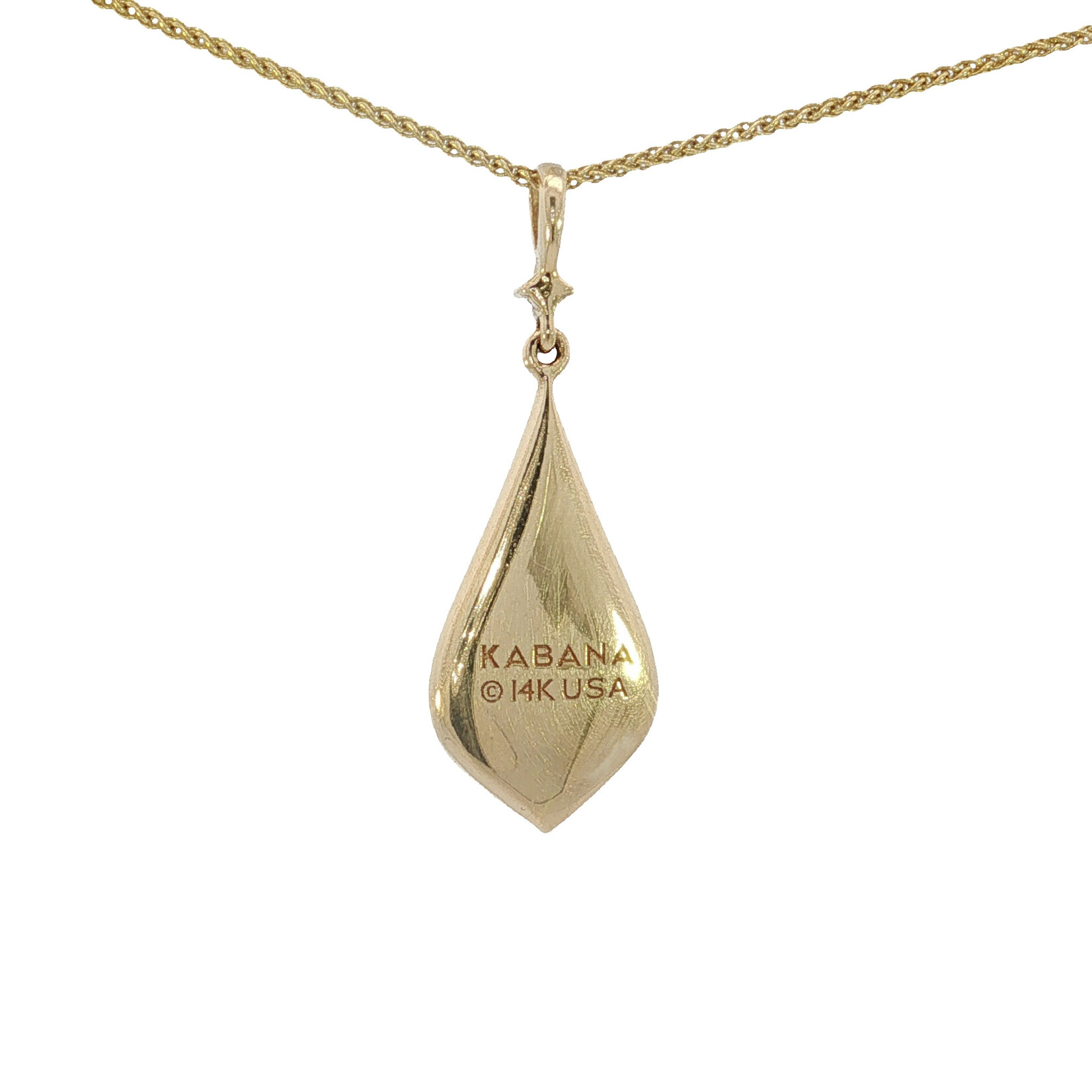 Kabana Kabana 14 Karat Yellow Gold Lapis Teardrop & Diamond Necklace