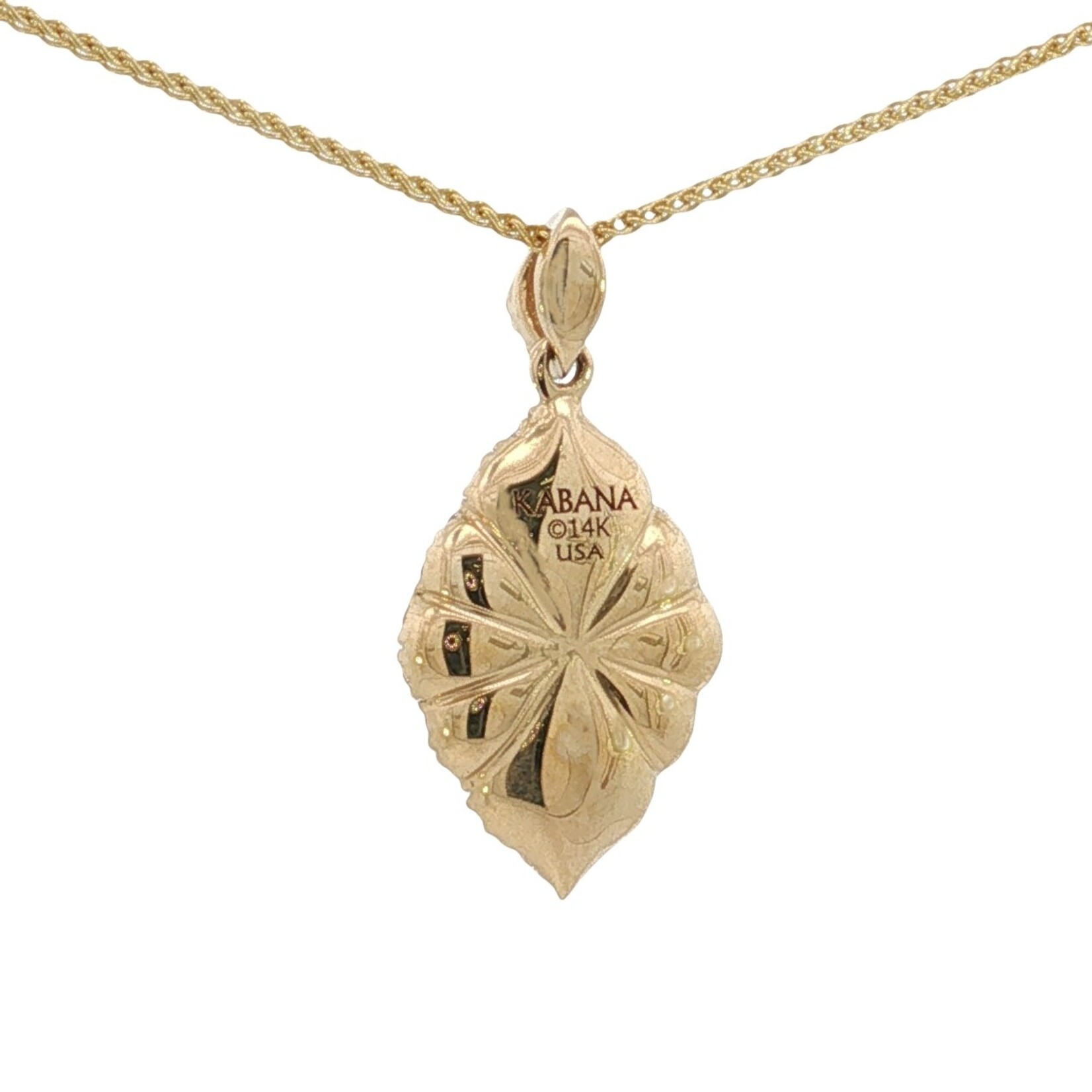 Kabana Kabana 14 Karat Yellow Gold Mother of Pearl and Diamond Necklace