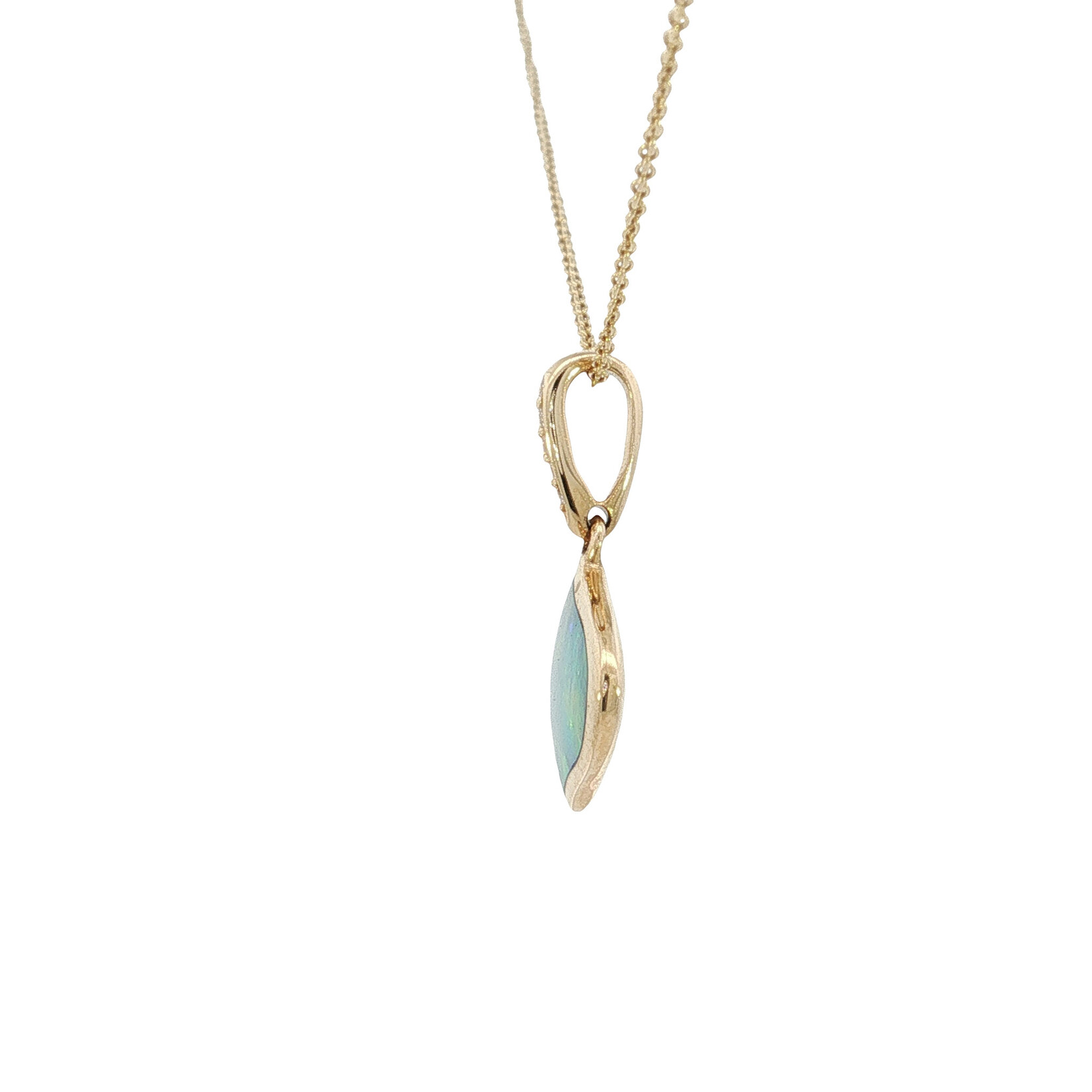 Kabana Kabana 14K Yellow Gold Opal and Diamond Pendant
