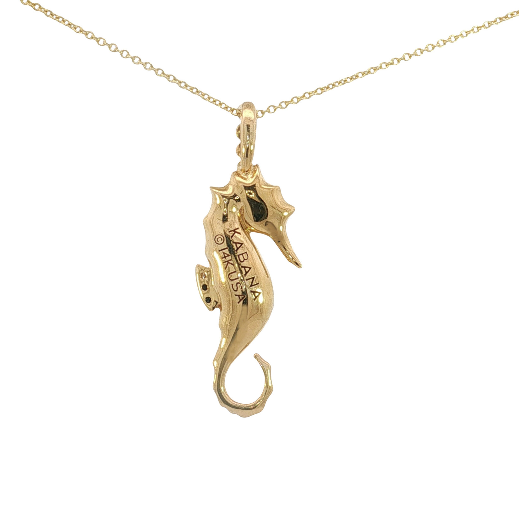 Kabana Kabana 14K Yellow Opal, Diamond and Ruby Seahorse Pendant