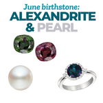 June Birthstone (Pearl & Alexandrite)
