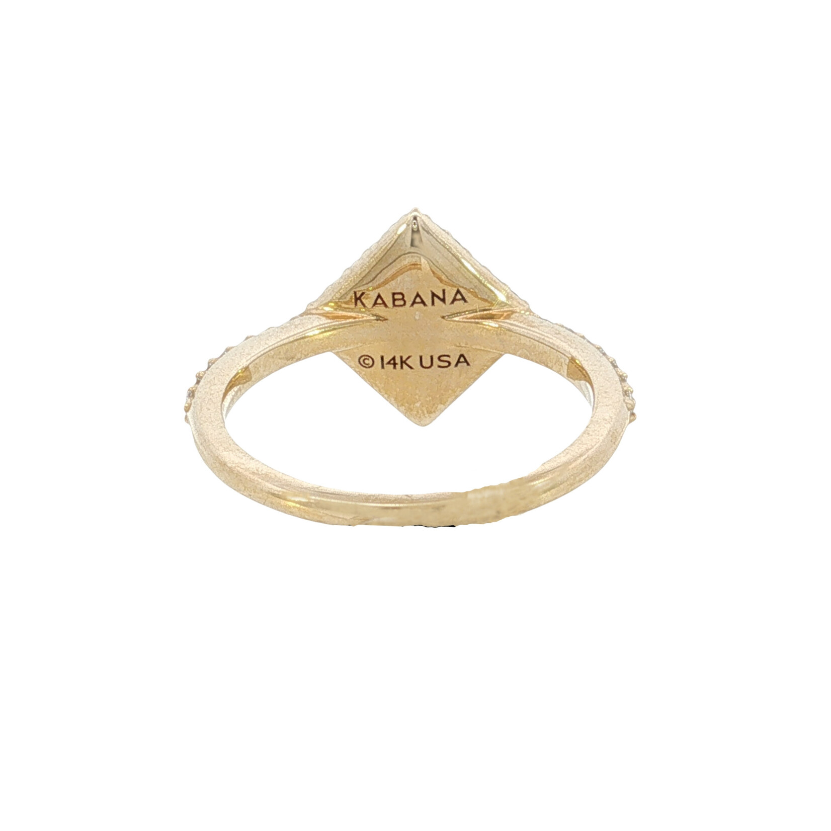 Kabana Kabana 14 Karat Yellow Gold Chinese Turquoise and Diamond Ring