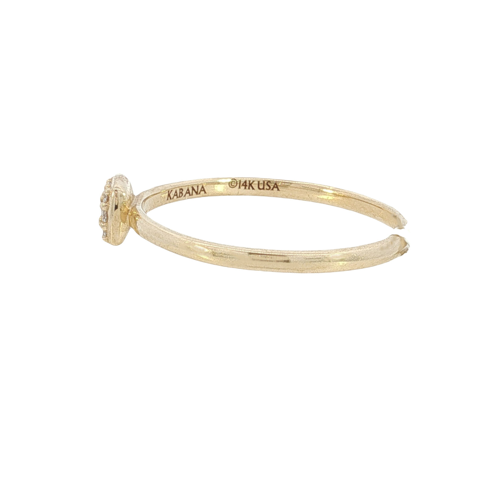 Kabana Kabana 14 Karat Yellow Gold Square Diamond Ring