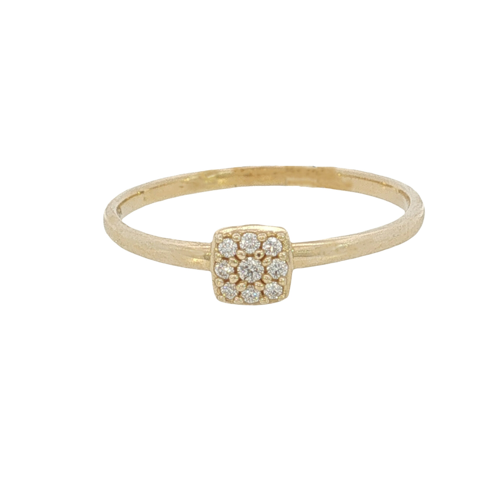 Kabana Kabana 14 Karat Yellow Gold Square Diamond Ring