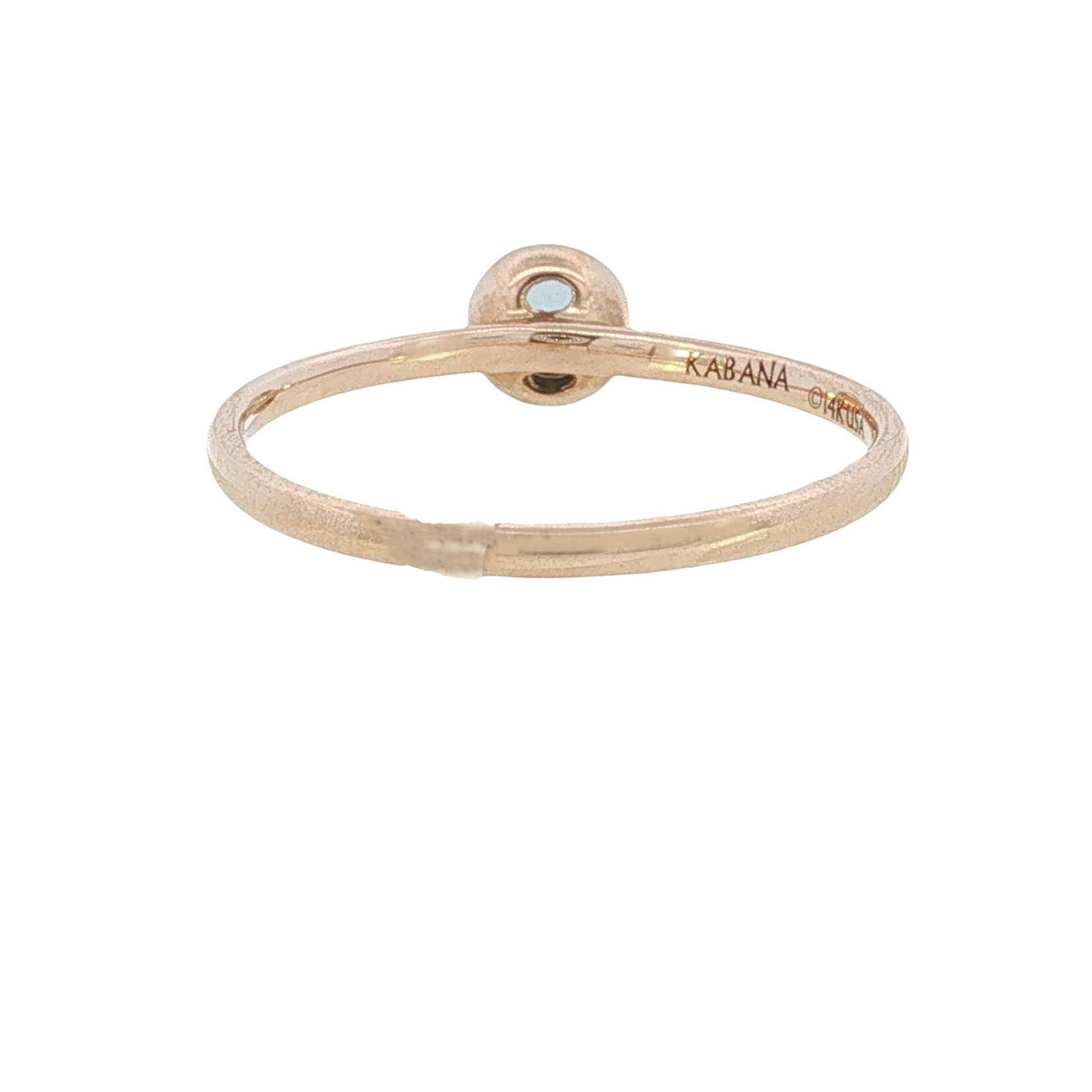 Kabana Kabana 14 Karat Rose Gold Aquamarine Bezel Ring