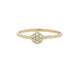 Kabana 14 Karat Yellow Gold Round Diamond Ring