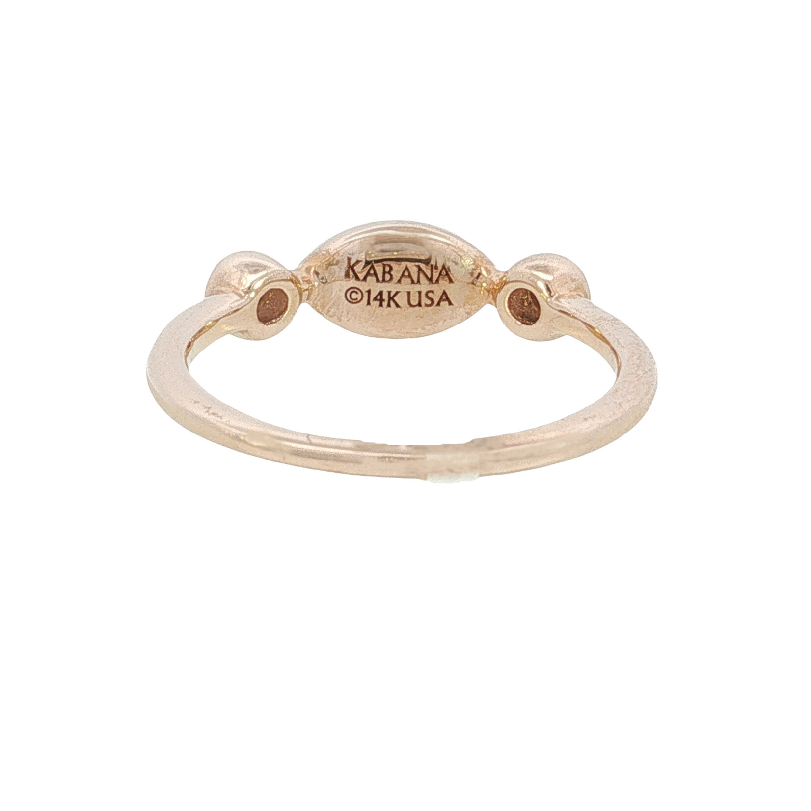 Kabana Kabana 14 Karat Rose Gold Pink Mother of Pearl and Diamond Ring