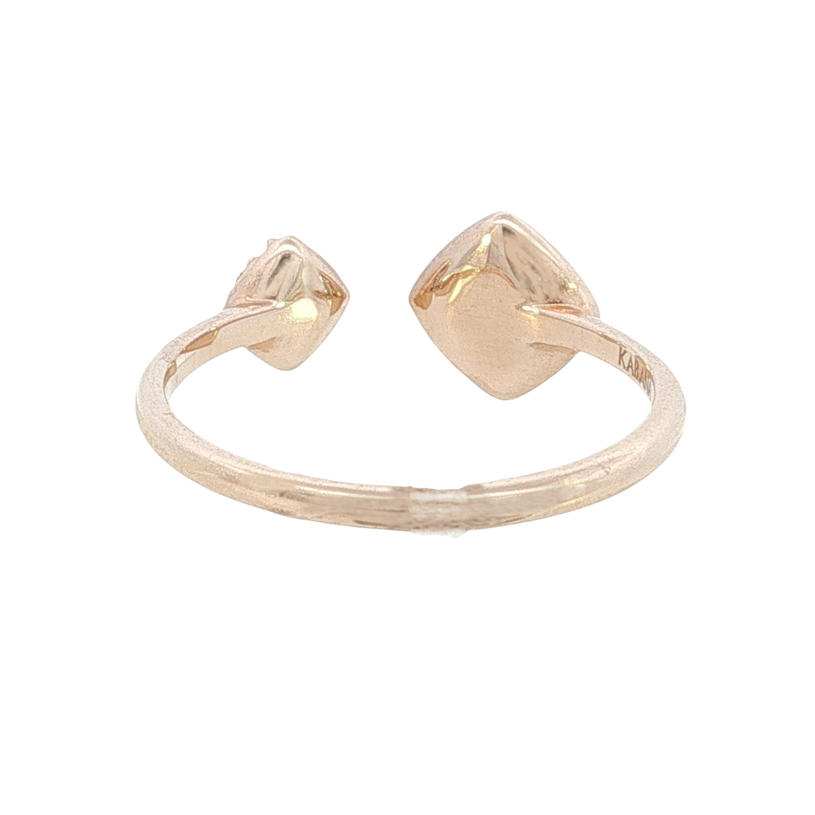 Kabana Kabana 14 Karat Rose Gold Black Mother of Pearl and Diamond Ring