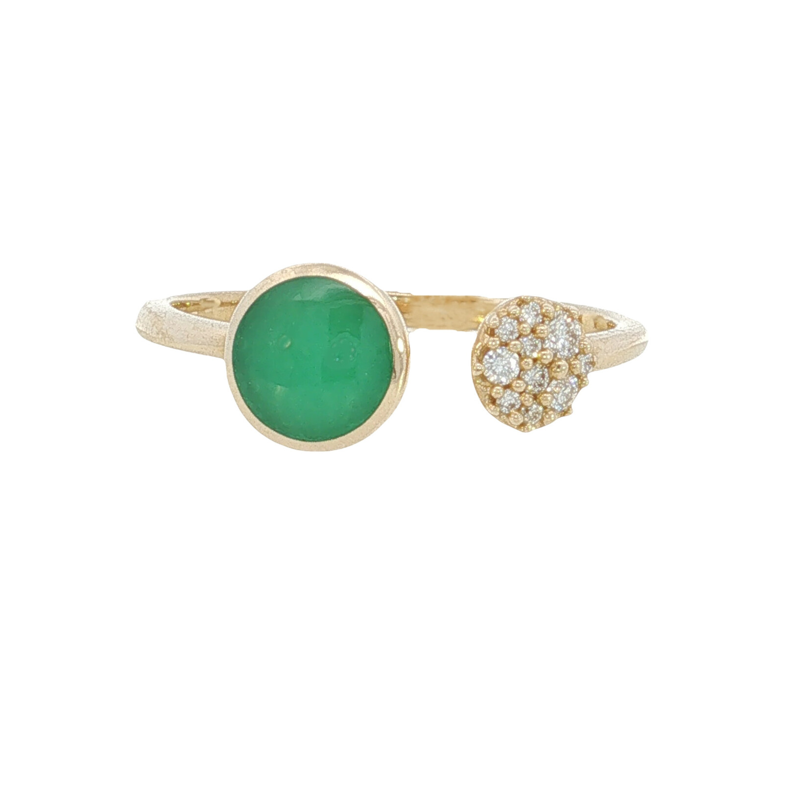Kabana Kabana 14 Kabana Yellow Gold Chrysoprase and Diamond Ring