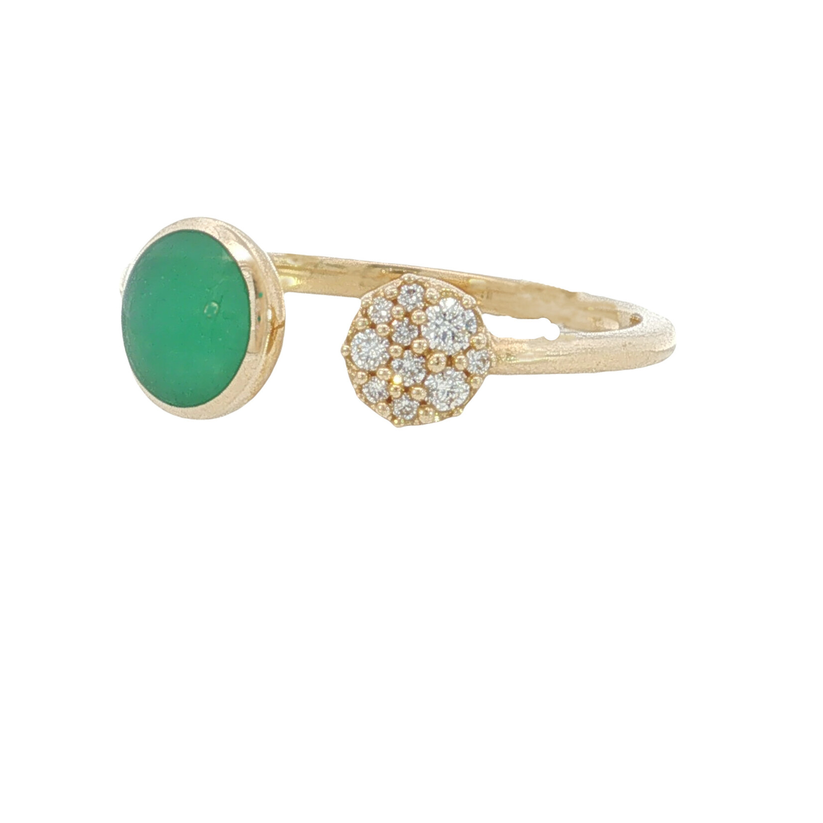 Kabana Kabana 14 Kabana Yellow Gold Chrysoprase and Diamond Ring
