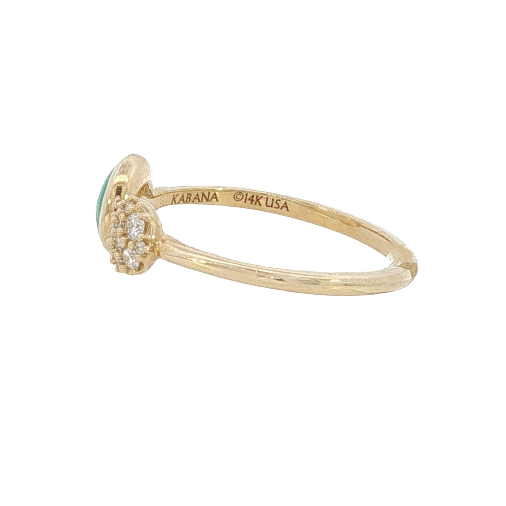 Kabana Kabana 14 Kabana Yellow Gold Chrysoprase and Diamond Ring