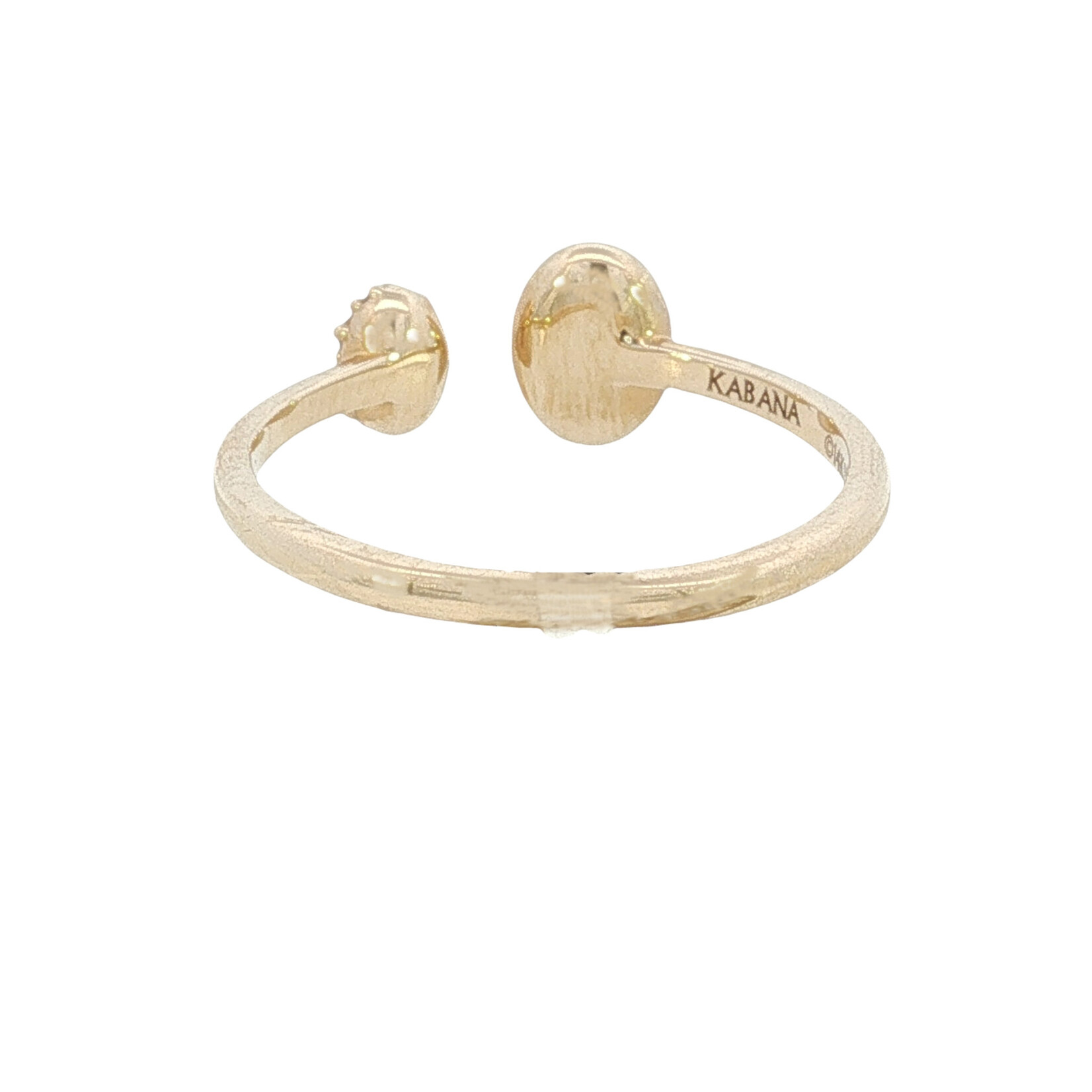 Kabana Kabana 14 Karat Yellow Gold Mother of Pearl and Diamond Ring