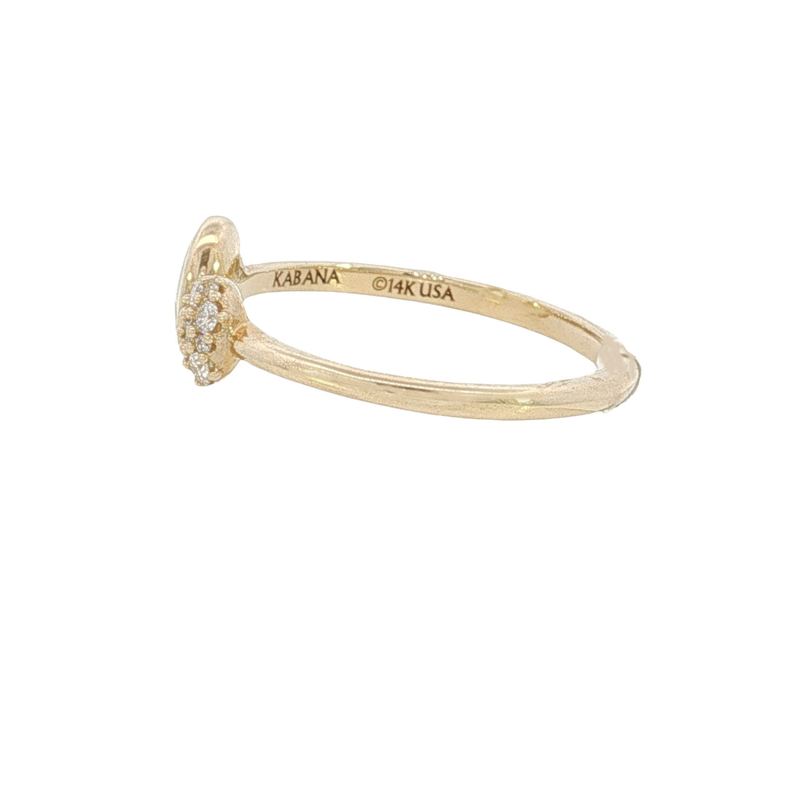 Kabana Kabana 14 Karat Yellow Gold Mother of Pearl and Diamond Ring