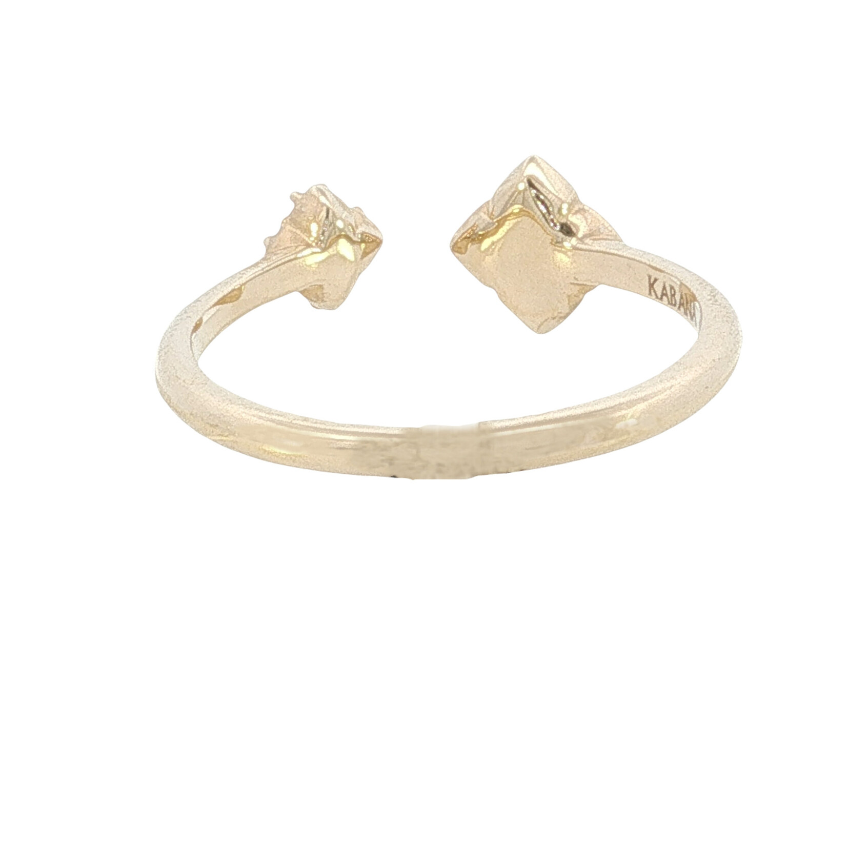 Kabana Kabana 14 Karat Yellow Gold Black Mother of Pearl and Diamond Ring