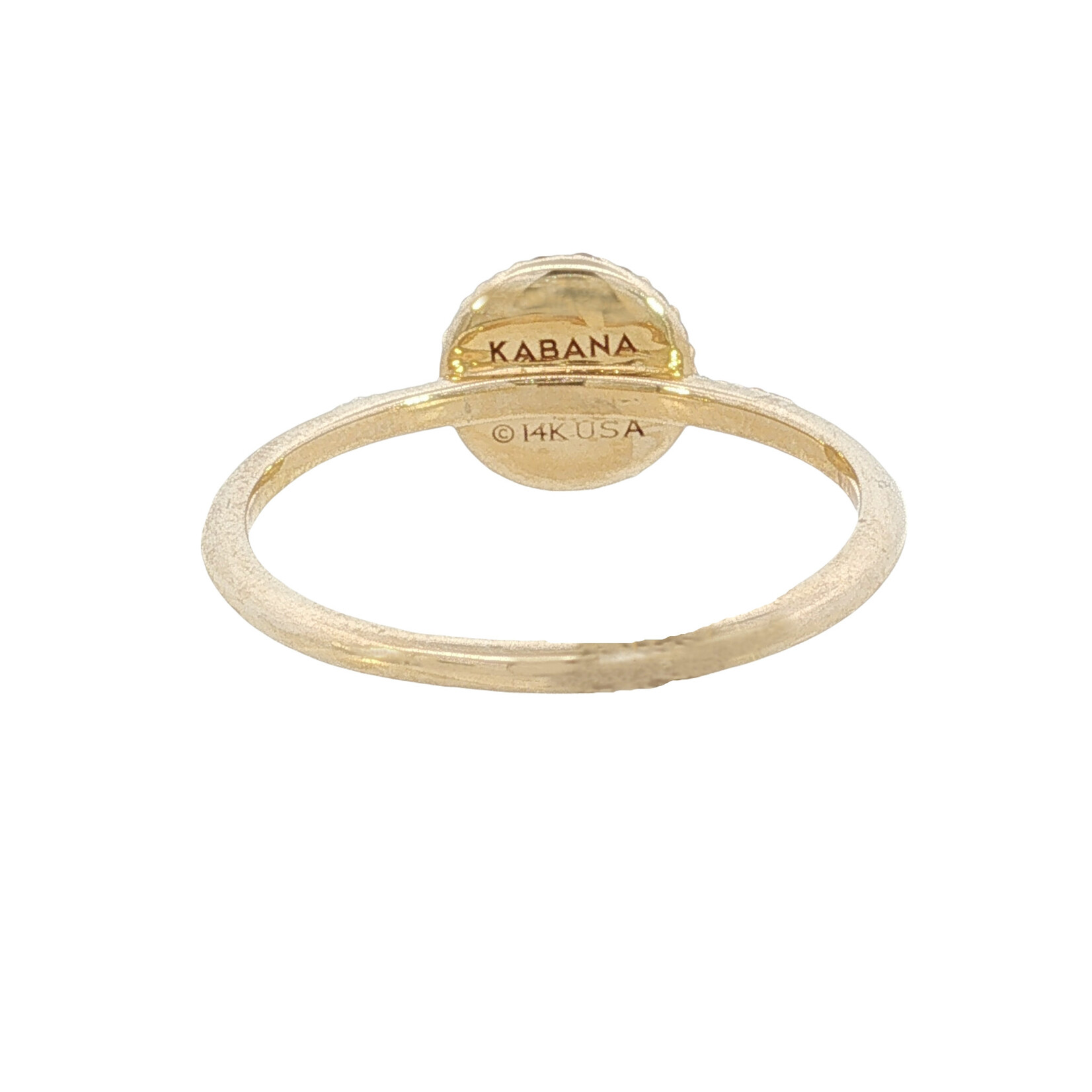 Kabana Kabana 14 Karat Yellow Gold Lapis and Diamond Halo Ring