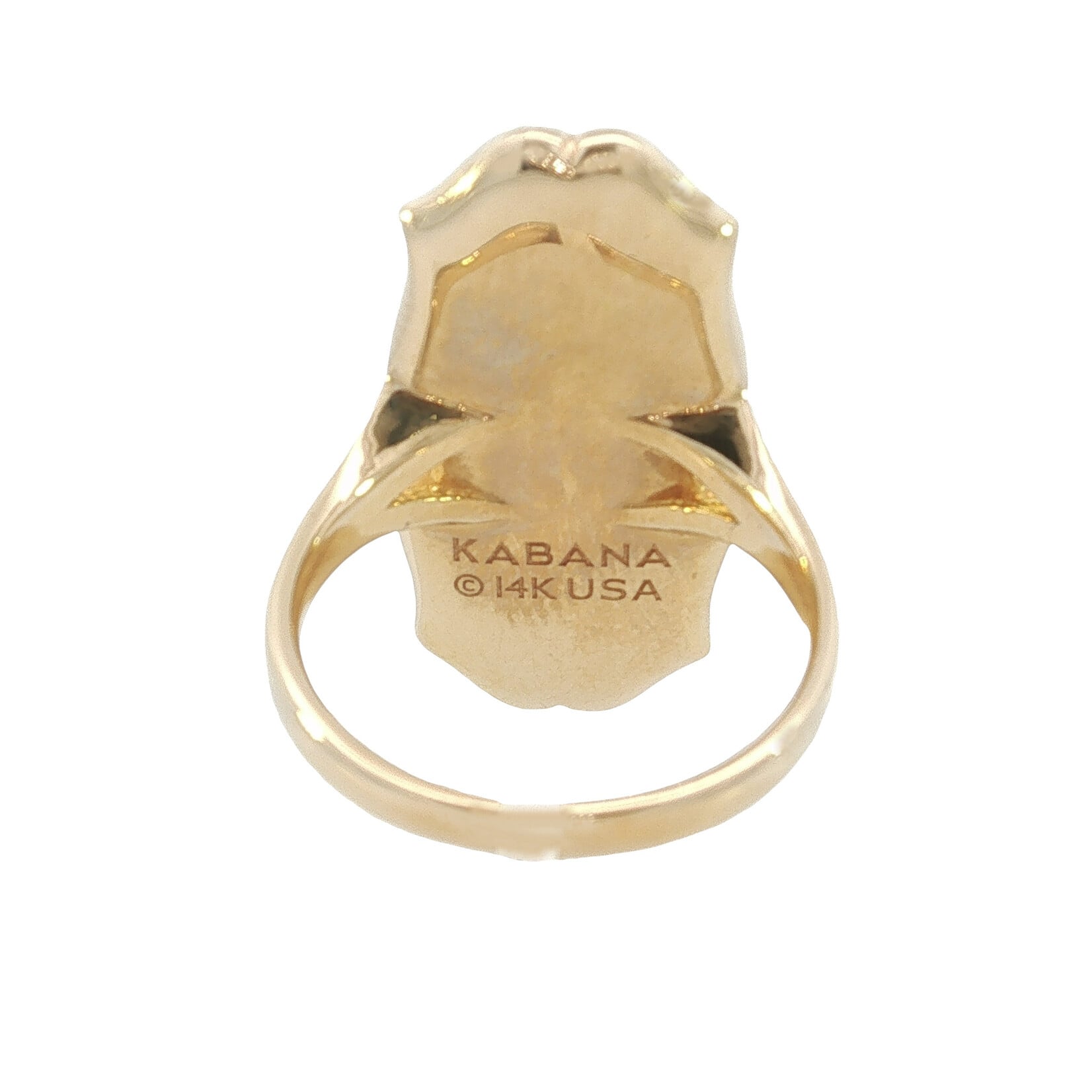 Kabana Kabana 14 Karat Yellow Gold Large Turquoise and Diamond Ring