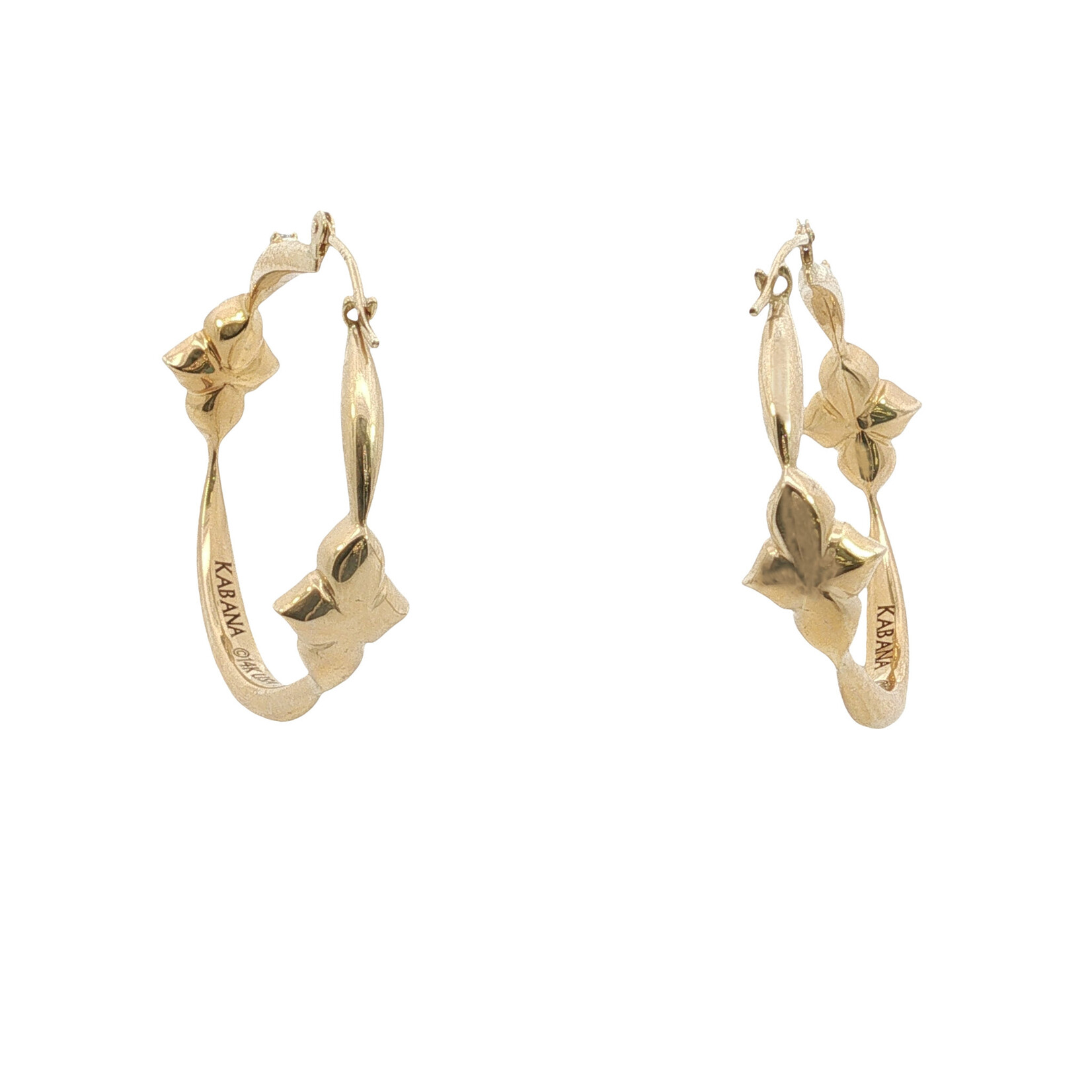 Kabana Kabana 14 Karat Yellow Gold Turquoise and Diamond Hoops