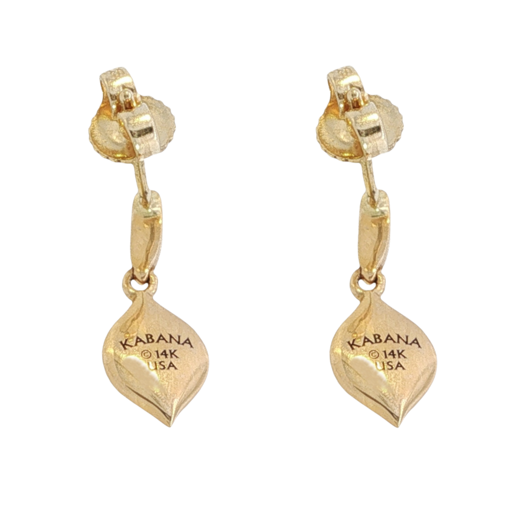 Kabana Kabana 14K Yellow Gold Turquoise and Diamond Earrings