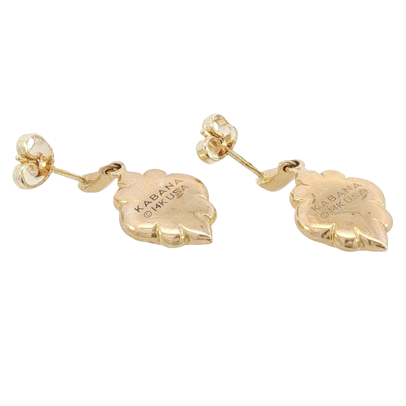 Kabana Kabana 14 Karat Yellow Gold Chrysoprase and Diamond Earrings