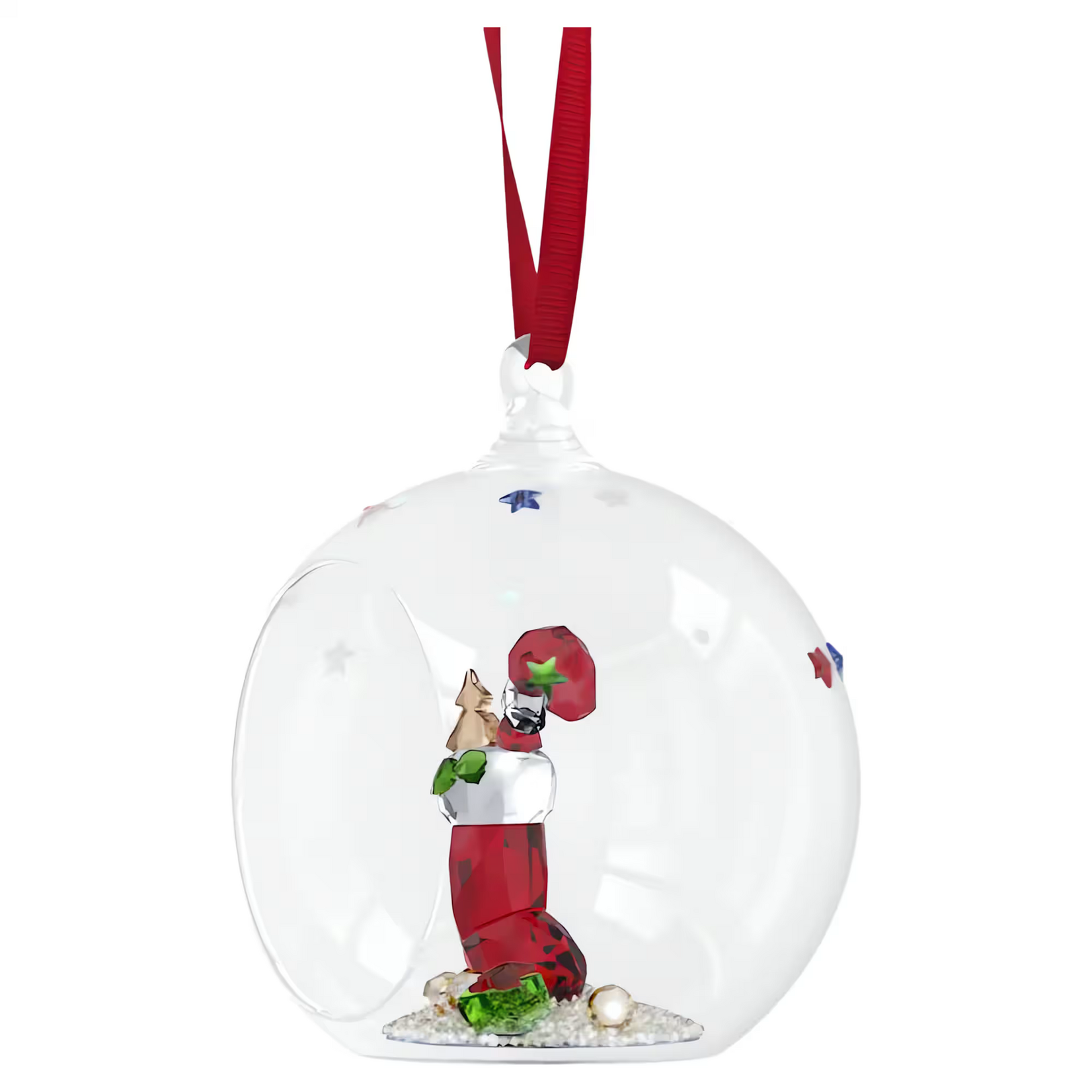 Swarovski Holiday Cheers Stocking and Candy Ball Ornament