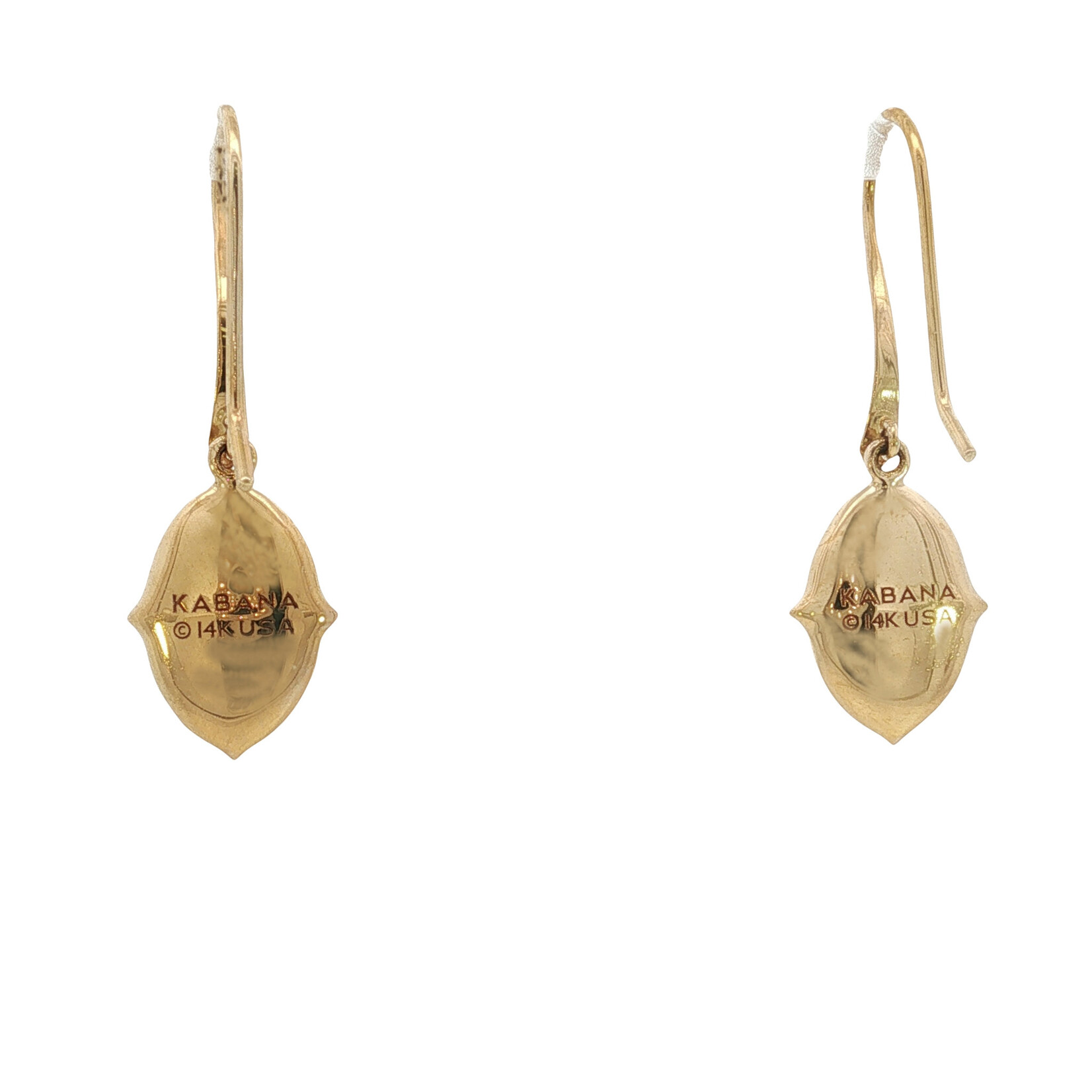 Kabana Kabana 14 Karat Yellow Gold Spiny Oyster and Diamond Earrings