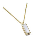 Rainbow Moonstone Pendant in Sterling Silver with 18KY Vermeil
