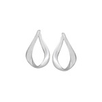 Small Inverted V-Design Earrings in Sterling Silver