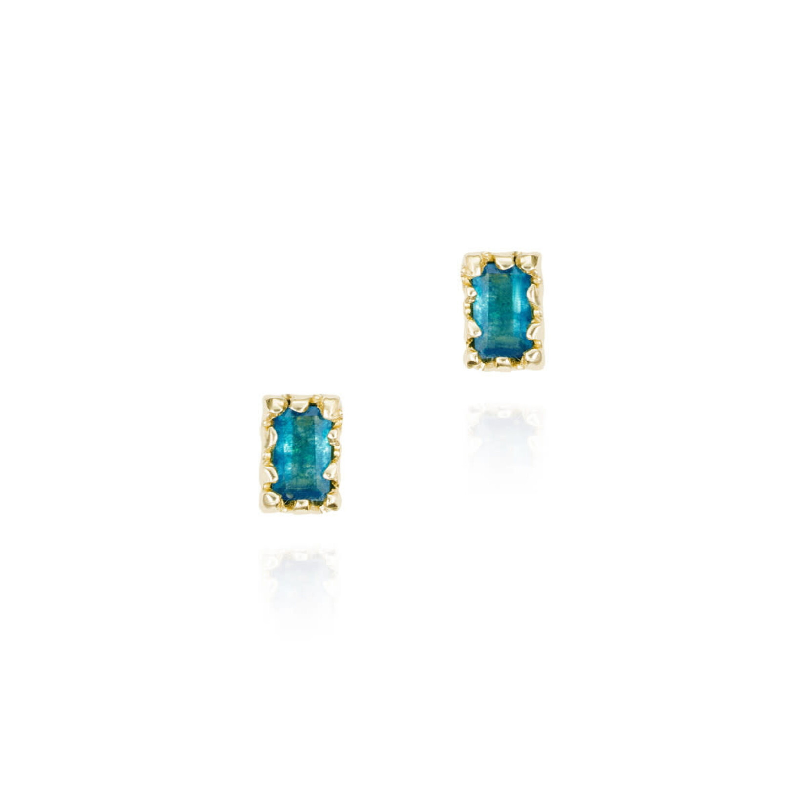 Apatite Earrings in Sterling Silver with 18k Gold Vermeil