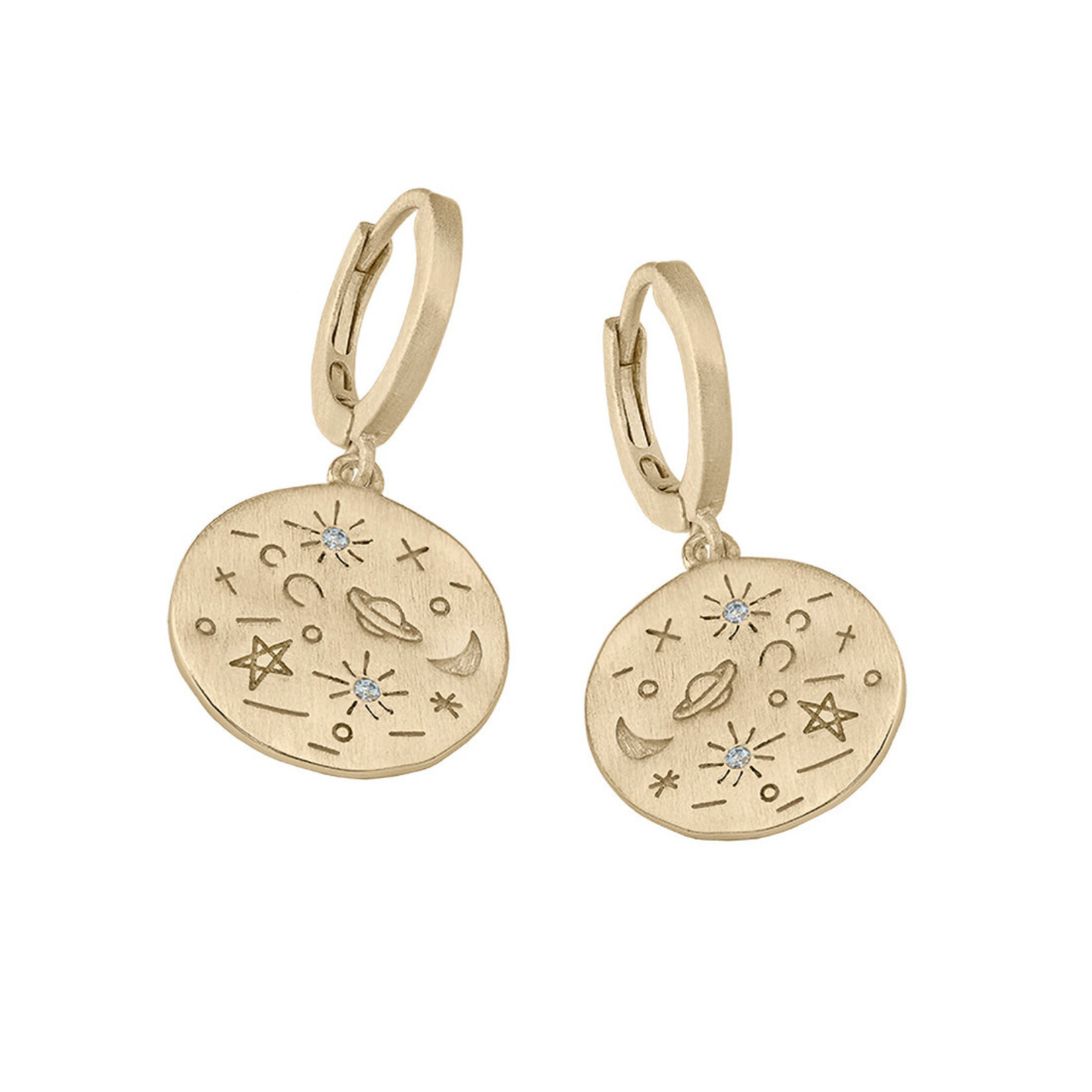 Plantarium earrings Sterling Silver with 18KY Vermeil