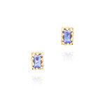 Earrings with Lolite in Sterling Silver with 18KY Vermeil