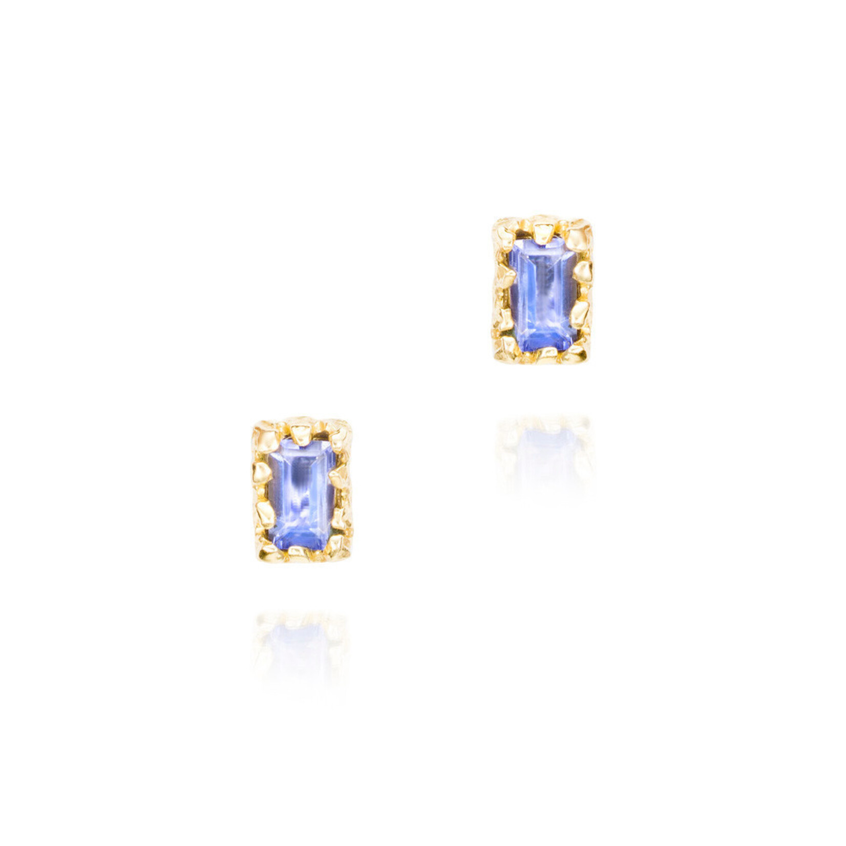Earrings with Lolite in Sterling Silver with 18KY Vermeil