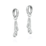 Dangle Earrings with Nuggets in Sterling Silver 925