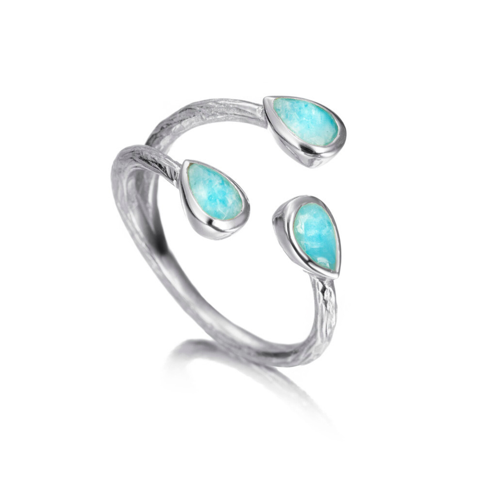Ring with Amazonite in Sterling Silver
