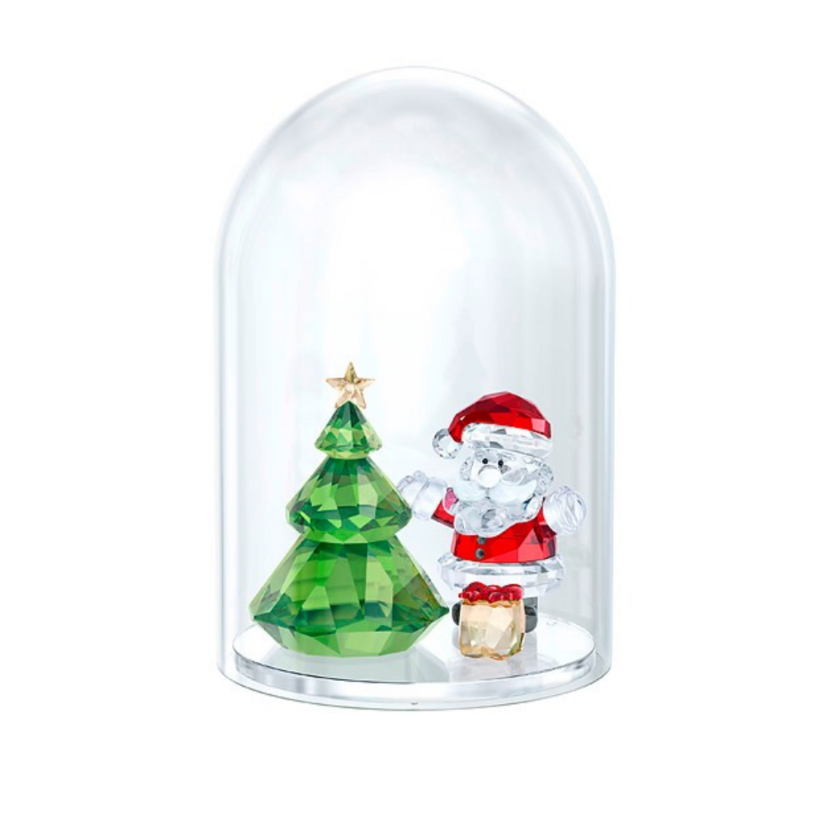 Swarovski Bell Jar Santa and Christmas Tree