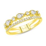 Uneek Jewelry Uneek 14k Yellow Gold Split Band Diamond Ring